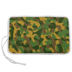 Yellow Green Brown Camouflage Pen Storage Case (l) by SpinnyChairDesigns