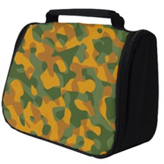 Green And Orange Camouflage Pattern Full Print Travel Pouch (big) by SpinnyChairDesigns