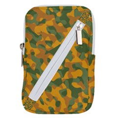 Green And Orange Camouflage Pattern Belt Pouch Bag (small) by SpinnyChairDesigns