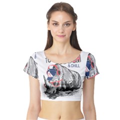 Choose To Be Tough & Chill Short Sleeve Crop Top