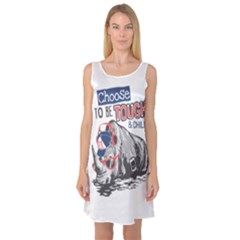 Choose To Be Tough & Chill Sleeveless Satin Nightdress