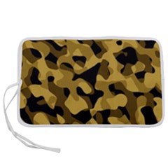 Black Yellow Brown Camouflage Pattern Pen Storage Case (m)