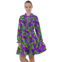 Purple and Green Camouflage All Frills Chiffon Dress View1