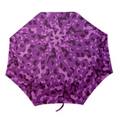 Dark Purple Camouflage Pattern Folding Umbrellas