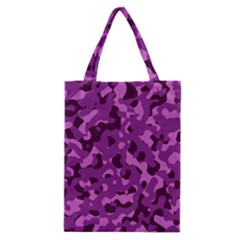 Dark Purple Camouflage Pattern Classic Tote Bag