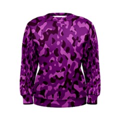 Dark Purple Camouflage Pattern Women s Sweatshirt