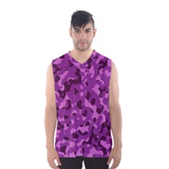 Dark Purple Camouflage Pattern Men s Basketball Tank Top