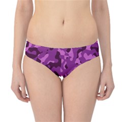 Dark Purple Camouflage Pattern Hipster Bikini Bottoms