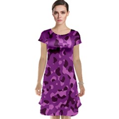 Dark Purple Camouflage Pattern Cap Sleeve Nightdress