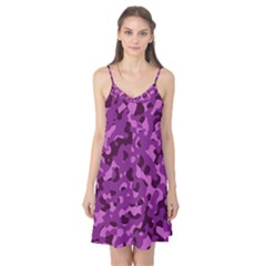 Dark Purple Camouflage Pattern Camis Nightgown