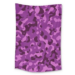 Dark Purple Camouflage Pattern Large Tapestry