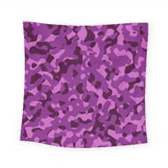 Dark Purple Camouflage Pattern Square Tapestry (Small)