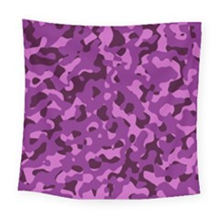 Dark Purple Camouflage Pattern Square Tapestry (large) by SpinnyChairDesigns