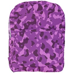 Dark Purple Camouflage Pattern Full Print Backpack by SpinnyChairDesigns