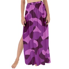 Dark Purple Camouflage Pattern Maxi Chiffon Tie-Up Sarong