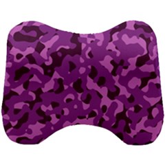 Dark Purple Camouflage Pattern Head Support Cushion