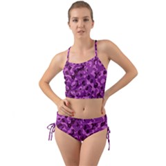 Dark Purple Camouflage Pattern Mini Tank Bikini Set by SpinnyChairDesigns