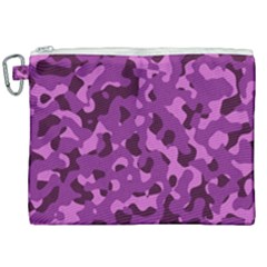 Dark Purple Camouflage Pattern Canvas Cosmetic Bag (XXL)