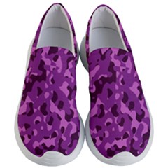 Dark Purple Camouflage Pattern Women s Lightweight Slip Ons by SpinnyChairDesigns