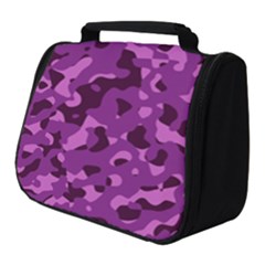 Dark Purple Camouflage Pattern Full Print Travel Pouch (Small)