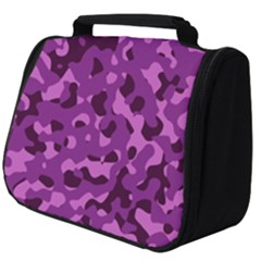 Dark Purple Camouflage Pattern Full Print Travel Pouch (Big)