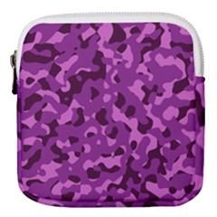 Dark Purple Camouflage Pattern Mini Square Pouch