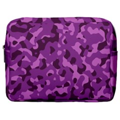 Dark Purple Camouflage Pattern Make Up Pouch (Large)