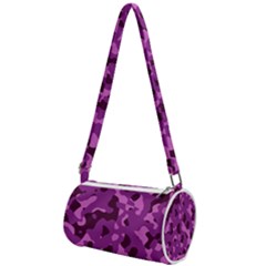 Dark Purple Camouflage Pattern Mini Cylinder Bag