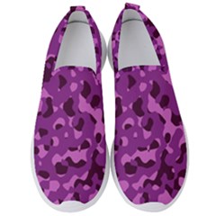 Dark Purple Camouflage Pattern Men s Slip On Sneakers