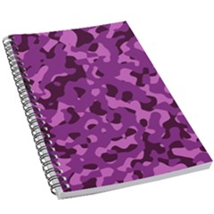 Dark Purple Camouflage Pattern 5.5  x 8.5  Notebook