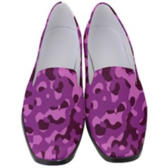 Dark Purple Camouflage Pattern Women s Classic Loafer Heels