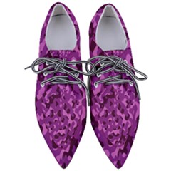 Dark Purple Camouflage Pattern Pointed Oxford Shoes