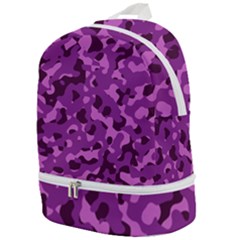 Dark Purple Camouflage Pattern Zip Bottom Backpack