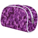 Dark Purple Camouflage Pattern Makeup Case (Medium) View2