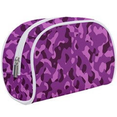 Dark Purple Camouflage Pattern Makeup Case (large) by SpinnyChairDesigns