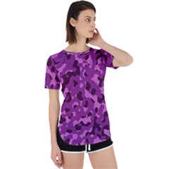 Dark Purple Camouflage Pattern Perpetual Short Sleeve T-Shirt