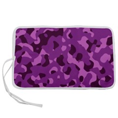 Dark Purple Camouflage Pattern Pen Storage Case (m) by SpinnyChairDesigns