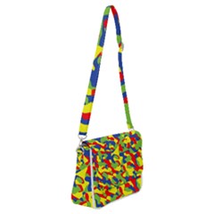 Colorful Rainbow Camouflage Pattern Shoulder Bag With Back Zipper by SpinnyChairDesigns