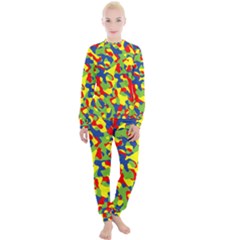 Colorful Rainbow Camouflage Pattern Women s Lounge Set by SpinnyChairDesigns