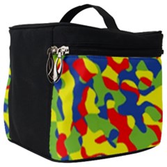 Colorful Rainbow Camouflage Pattern Make Up Travel Bag (big) by SpinnyChairDesigns