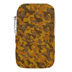 Brown And Orange Camouflage Waist Pouch (small) by SpinnyChairDesigns