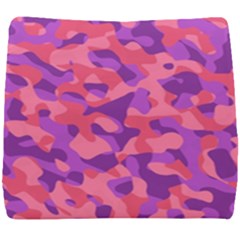 Pink And Purple Camouflage Seat Cushion by SpinnyChairDesigns