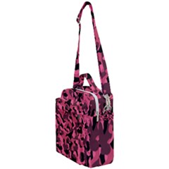 Black And Pink Camouflage Pattern Crossbody Day Bag by SpinnyChairDesigns