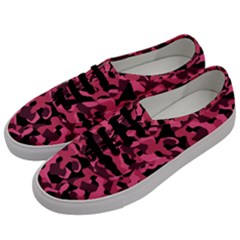 Black And Pink Camouflage Pattern Men s Classic Low Top Sneakers by SpinnyChairDesigns