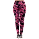 Black and Pink Camouflage Pattern Lightweight Velour Leggings View2