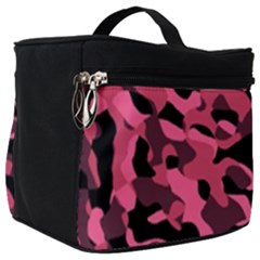 Black And Pink Camouflage Pattern Make Up Travel Bag (big) by SpinnyChairDesigns
