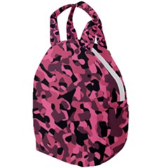 Black And Pink Camouflage Pattern Travel Backpacks by SpinnyChairDesigns