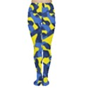 Blue and Yellow Camouflage Pattern Tights View1