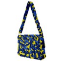 Blue and Yellow Camouflage Pattern Full Print Messenger Bag (M) View2