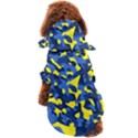 Blue and Yellow Camouflage Pattern Dog Coat View2